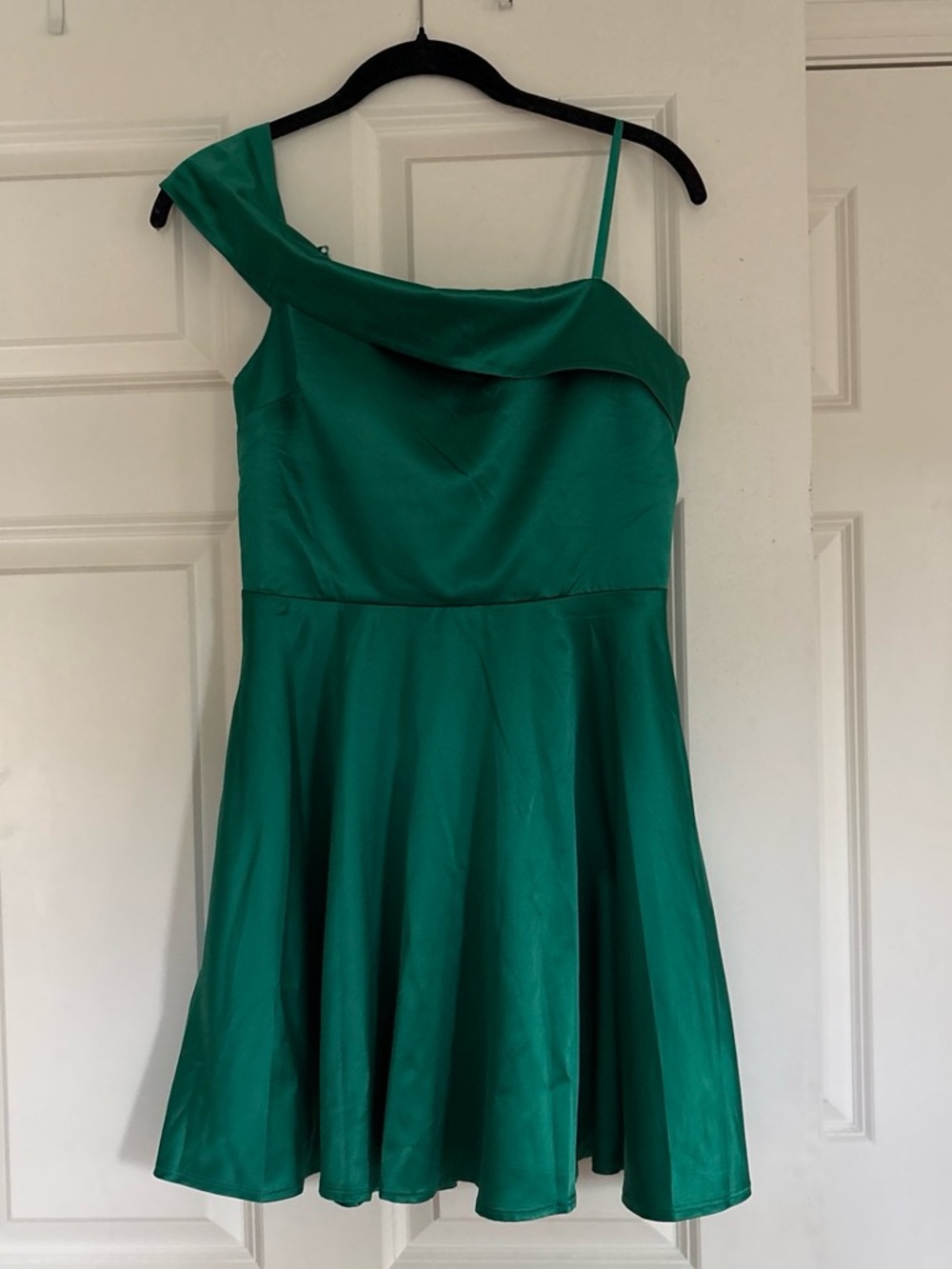 City Studio Emerald One-Shoulder Fit & Flare Dress